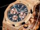 OMF 1-1 Copy Audemars Piguet Royal Oak Chronograph Rose Frosted Gold Watch Blue Dial (4)_th.jpg